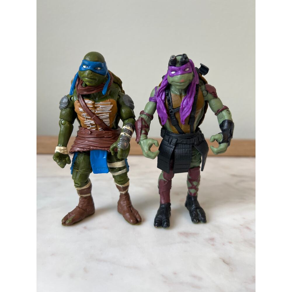 Donatello and Leonardo TMNT Teenage Mutant Ninja Turtles 2014 Playmates 5”